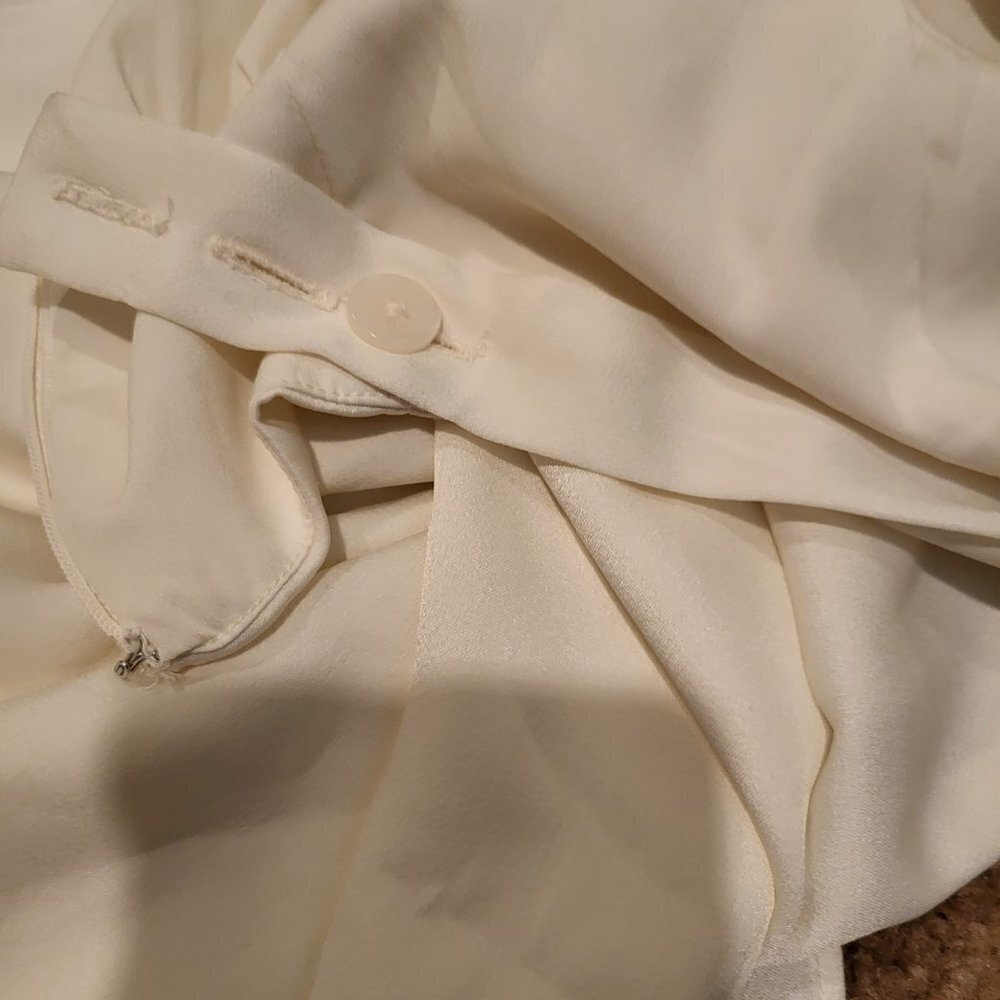 WeWoreWhat Corset Satin Charmeuse Midi Dress in Whisper White NWT Size Medium - Picture 9 of 11